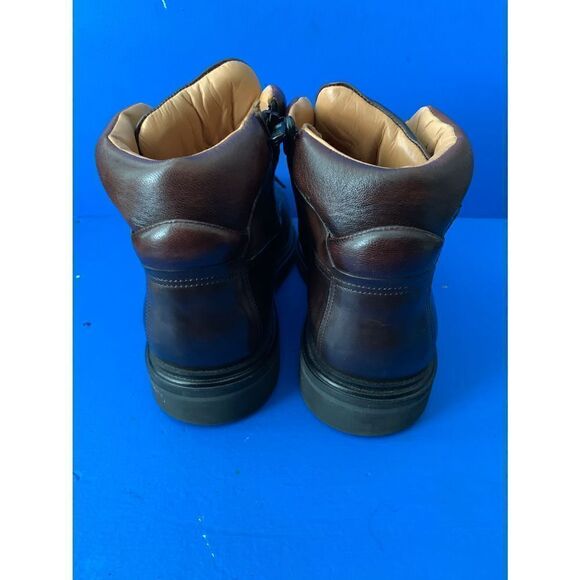 SANTONI EVEREST HIKING BOOT 8.5  D DERBY BURNISHED BROWN ZIPPER - Picture 3 of 8